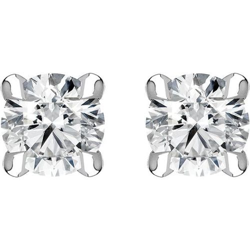 Ct White Gold 0.30ct Diamond Claw Set Solitaire Stud Earrings - Bloch - Modalova