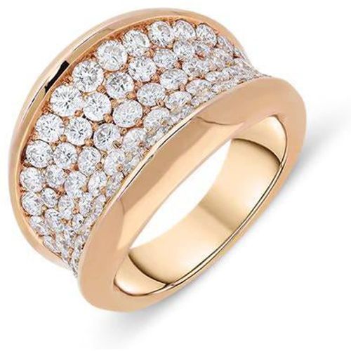 Ct Rose Gold 2.45ct Diamond Concave Dress Ring - C W Sellors Diamond Jewellery - Modalova