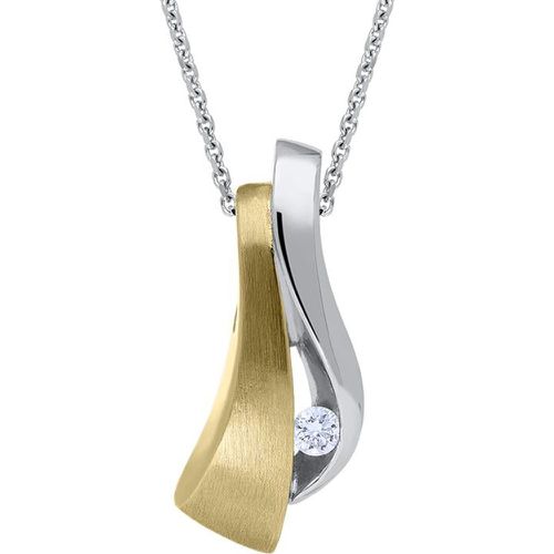 Ct White Gold 0.07ct Diamond Necklace - C W Sellors Diamond Jewellery - Modalova