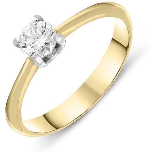 Ct Yellow Gold 0.40ct Diamond Brilliant Cut Solitaire Ring - Bloch - Modalova