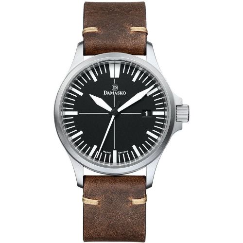 Watch DK 32 Black Vintage Mocha Leather Pin - Damasko - Modalova