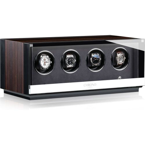Watch Winder Ambiance IV Ebony Silk Black Silk - Chronovision - Modalova