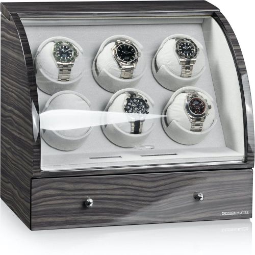 Watch Winder Basel 6 LCD Dark Oak - Designhuette - Modalova
