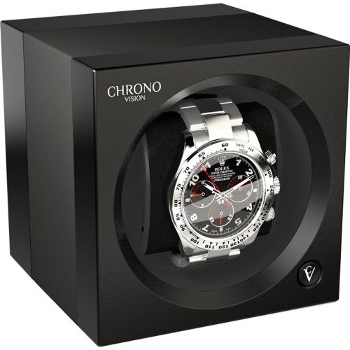 One Watch Winder With Bluetooth Titanium Anodized Black Silk - Chronovision - Modalova
