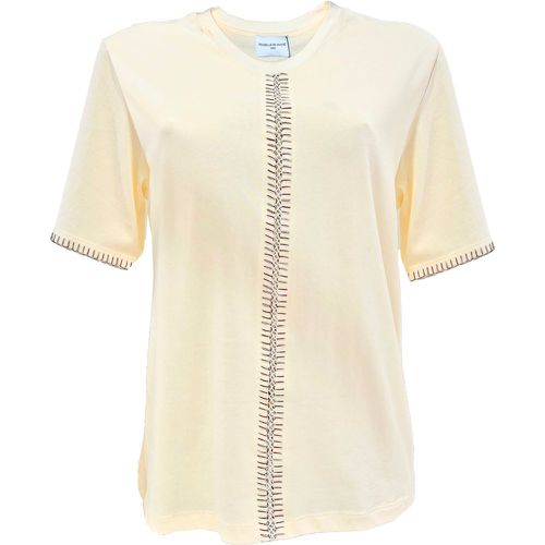 T-shirt in cotone con lavorazione davanti - ISABELLE BLANCHE - Modalova