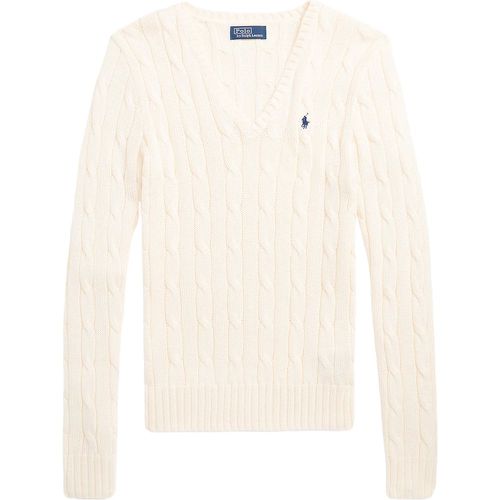 Maglia in cotone a trecce con scollo a V - Polo Ralph Lauren - Modalova