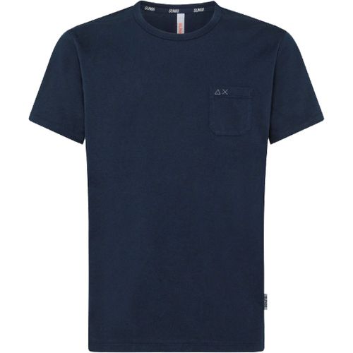 T-shirt in cotone con taschino - SUN 68 - Modalova