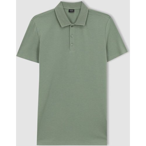 Slim Fit Polo T-Shirt - Green - DeFacto - Modalova