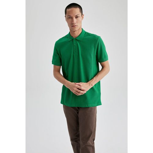 Regular Fit Polo T-Shirt - Green - DeFacto - Modalova