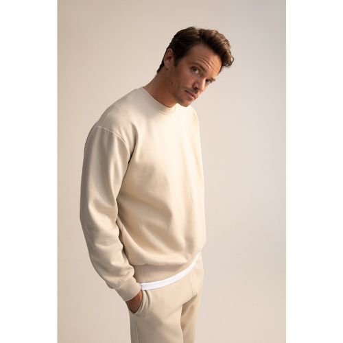 Oversized Long Sleeve Sweatshirt - DeFacto - Modalova