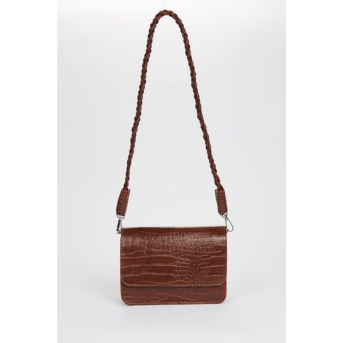 Faux Leather Shoulder Bag - Brown - DeFacto - Modalova