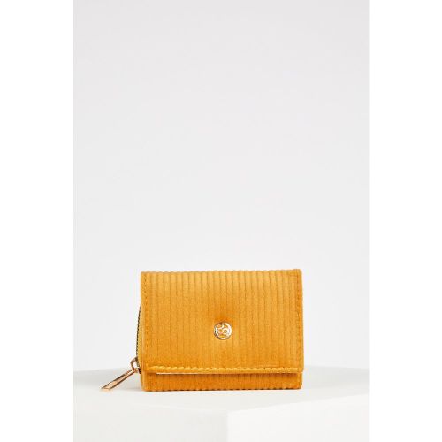 Suede Zippered Wallet - Yellow - DeFacto - Modalova