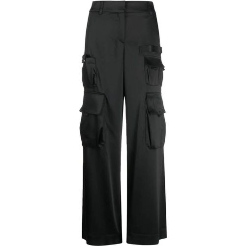 Pantaloni con finitura satinata nera - Off White - Modalova