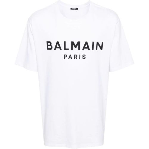 T-shirt bianca con logo - Balmain - Modalova
