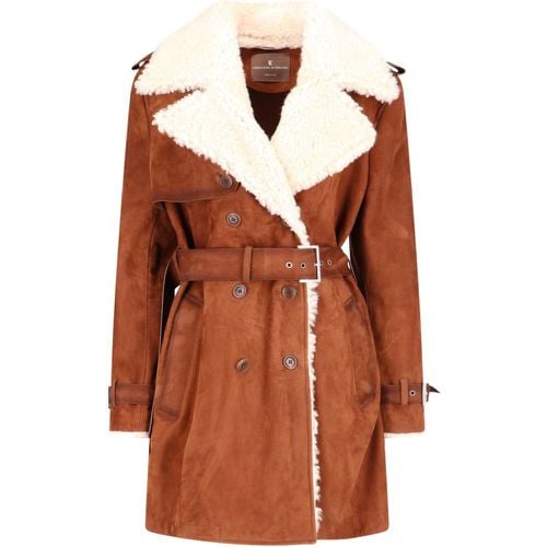 Cappotto midi in shearling - Ermanno Scervino - Modalova