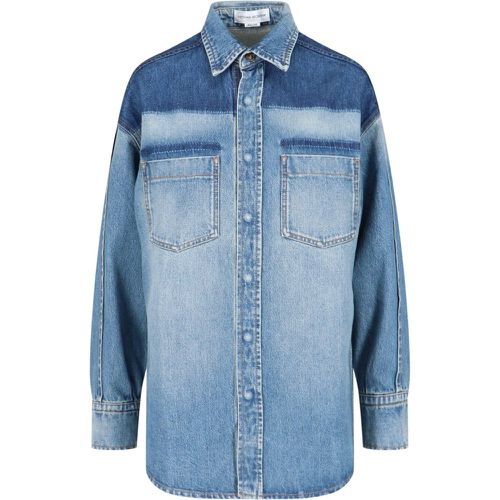 Camicia oversize in denim - Victoria Beckham - Modalova