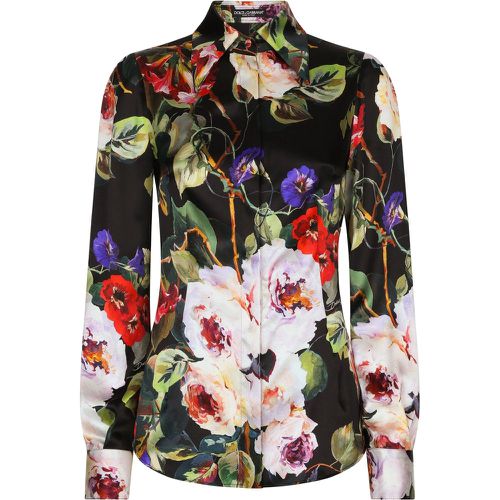 Camicia con stampa floreale - Dolce & Gabbana - Modalova