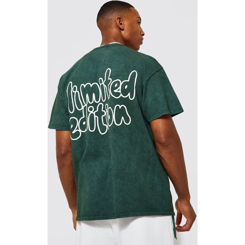 Camiseta Oversize Con Lavado De Ácido Limited Edition - boohoo - Modalova