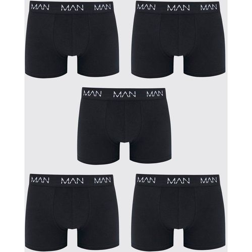 Boxer Man - set di 5 paia, Nero - boohoo - Modalova