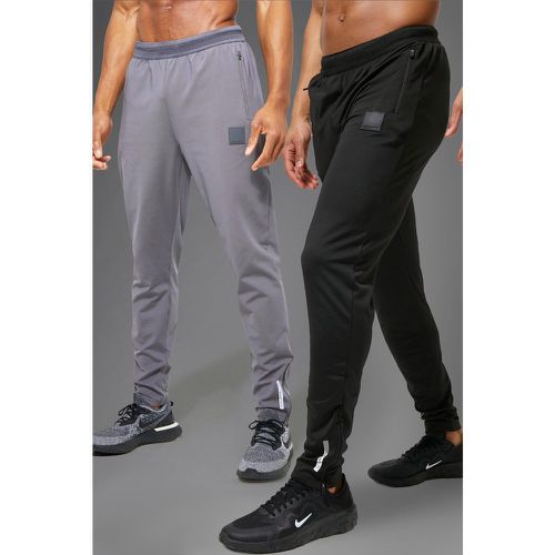 Pantaloni tuta Man Active Gym per alta performance - set di 2 paia - boohoo - Modalova