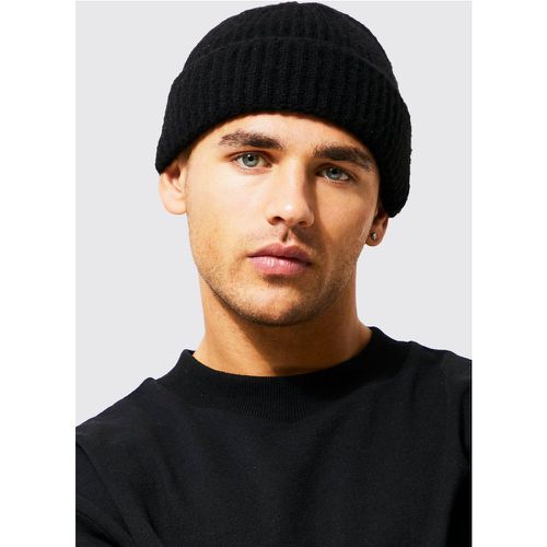 Gorro De Lana Mullido, Negro - boohoo - Modalova