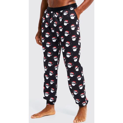 Pantalones Para Estar En Casa Con Estampado Navideño De Papá Noel - boohoo - Modalova