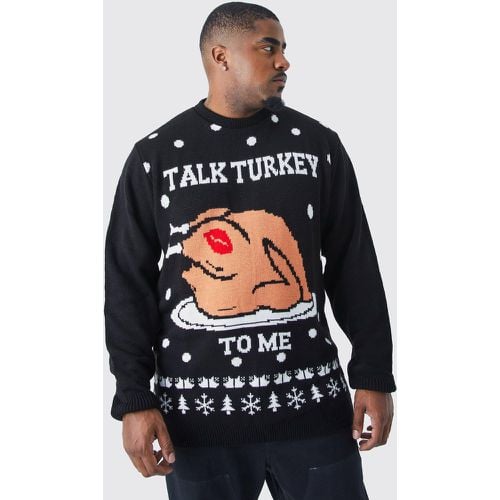 Jersey Plus Navideño Con Estampado Talk Turkey To Me - boohoo - Modalova