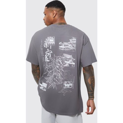 Camiseta Oversize Con Estampado Gráfico En La Espalda - boohoo - Modalova