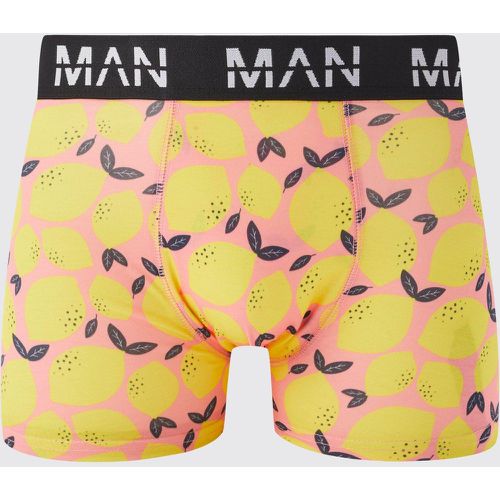 Boxer con stampa di limoni, Pink - boohoo - Modalova