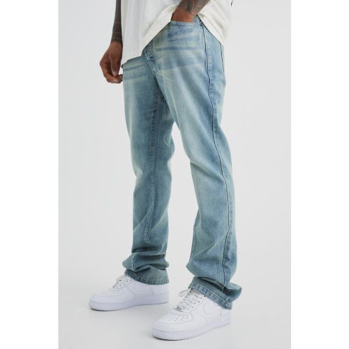 Jeans a zampa Slim Fit in denim rigido - boohoo - Modalova