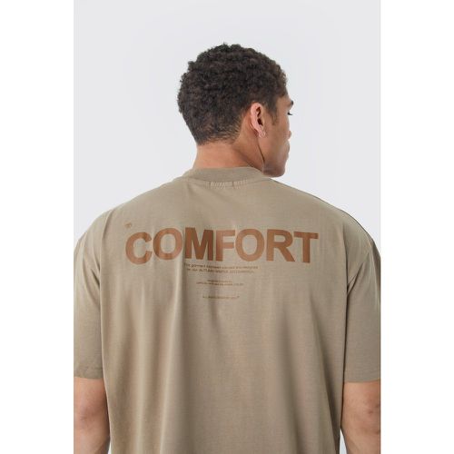 T-shirt oversize pesante comfort con girocollo esteso - boohoo - Modalova