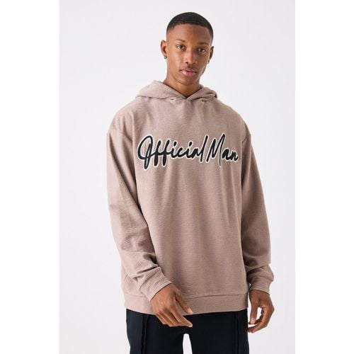 Sudadera Oversize Con Capucha Y Estampado En Relieve - boohoo - Modalova