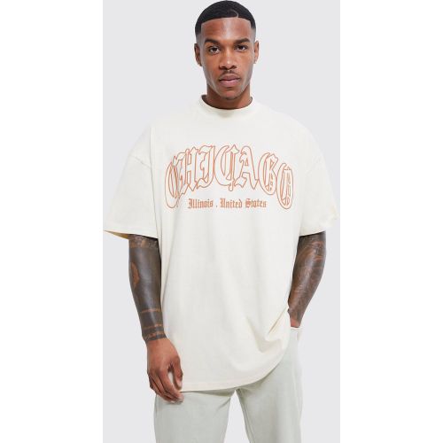 T-shirt oversize con stampa Chicago - boohoo - Modalova