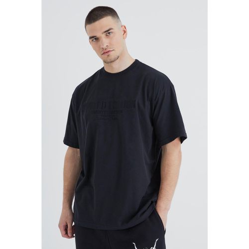 T-shirt Tall Slim Fit Limited Edition con ricami - boohoo - Modalova