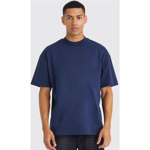 T-shirt oversize pesante, Navy - boohoo - Modalova