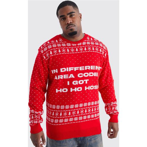 Maglione natalizio Plus Size con scritta I Got Ho Ho Hos - boohoo - Modalova