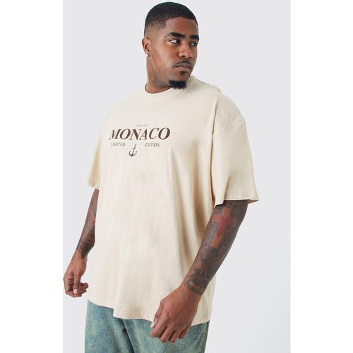 Camiseta Plus Oversize Limited Edition Con Estampado De Monaco - boohoo - Modalova