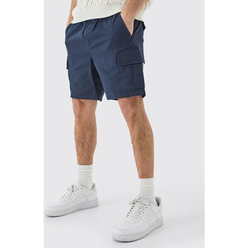 Elastic Waist Slim Fit Cargo Shorts - boohoo - Modalova