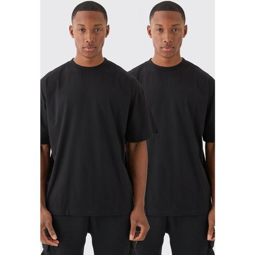 Pack De 2 Camisetas Oversize, Negro - boohoo - Modalova