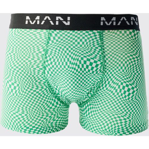 Boxer con stampa astratta, Verde - boohoo - Modalova