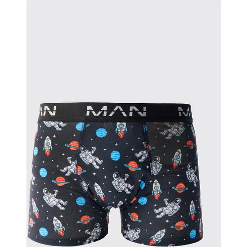 Boxer con stampa spaziale, Nero - boohoo - Modalova