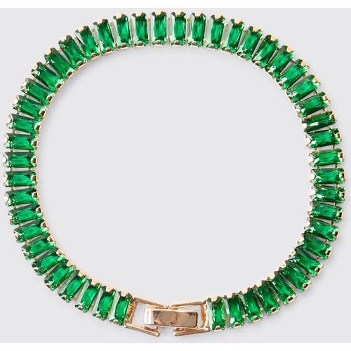 Iced Bracelet In Green, Verde - boohoo - Modalova