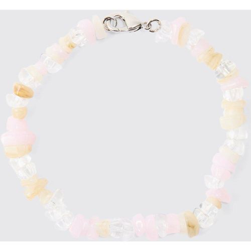 Beaded Bracelet In White, Blanco - boohoo - Modalova