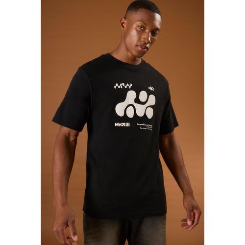 Camiseta Gruesa Con Estampado Abstracto En Relieve - boohoo - Modalova