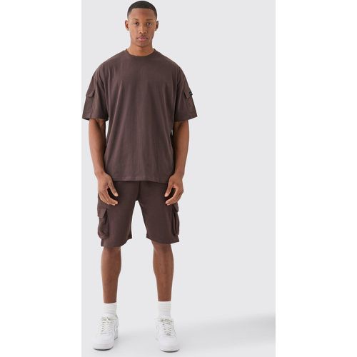 Set T-shirt Man oversize stile Cargo & pantaloncini Slim Fit - boohoo - Modalova