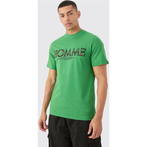 Camiseta Con Bordado Gráfico Homme - boohoo - Modalova