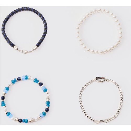 Pack De 4 Pulseras De Conchas Con Cuentas - boohoo - Modalova