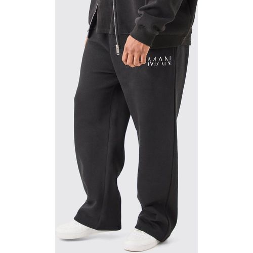 Pantaloni tuta Plus Size Man Dash neri in taglio rilassato - boohoo - Modalova