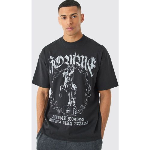 T-shirt oversize con grafica Homme - boohoo - Modalova