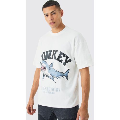 Camiseta Oversize Con Estampado De Tiburón - boohoo - Modalova